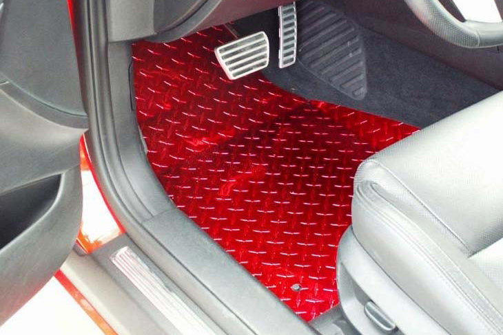 Pontiac G8 Diamond Plate Aluminum Power Coated Floor Mats